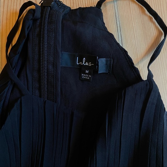 NWOT Lulus Came For Cocktails Black Pleated Tiered Lace Maxi Dress - Picture 14 of 16